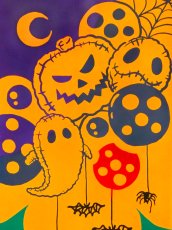 画像1: 手ぬぐい　ハロウィンバルーン (1)